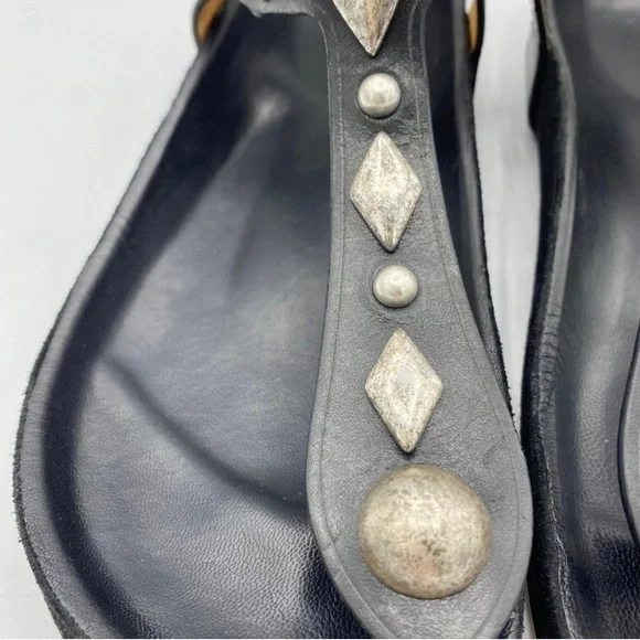 ISABEL MARANT ENAVY LEATHER STUD GLADIATOR SANDALS - Picture 4 of 14